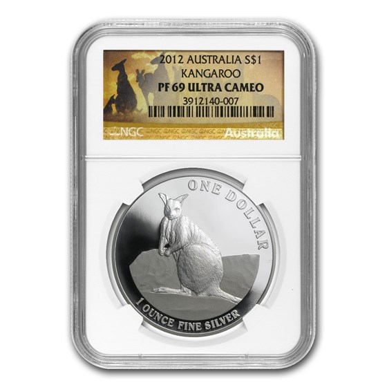 2012 Australia 1 oz Proof Silver Kangaroo PF-69 NGC 2012 Australia 1 oz Proof Silver Kangaroo PF-69 NGC